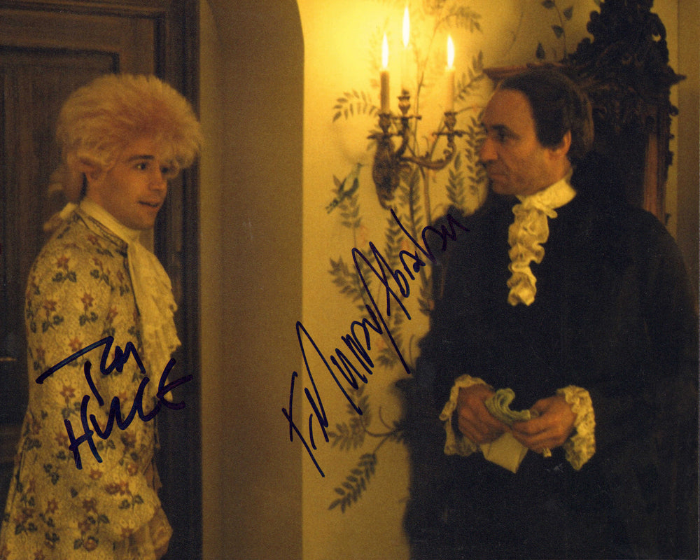Tom Hulce as Wolfgang Amadeus Mozart & F. Murray Abraham as Antonio Salieri in Amadeus Signed 8x10 Photo