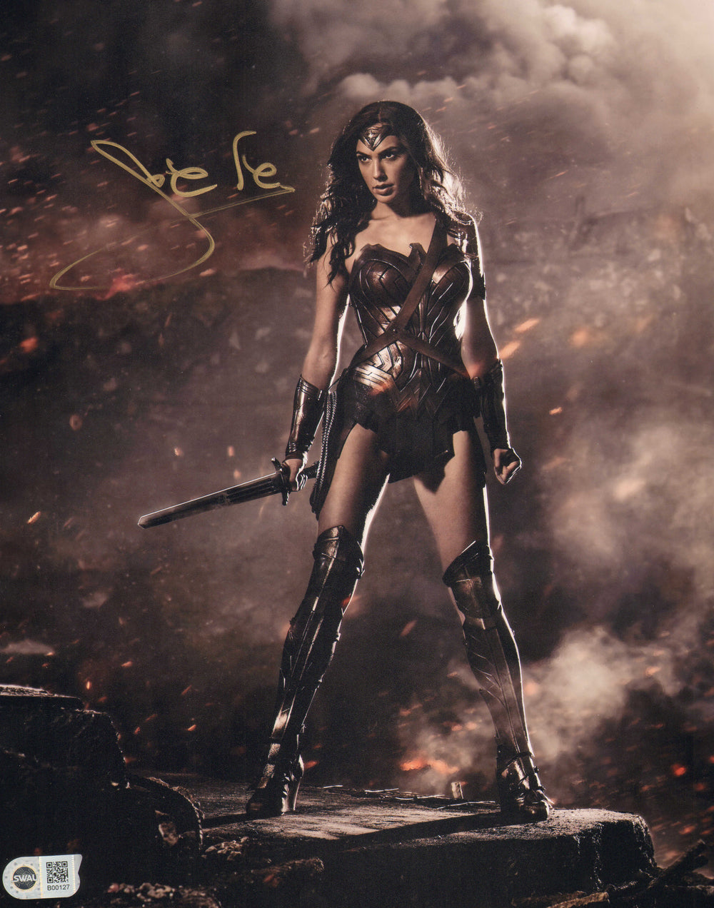 Gal Gadot as Wonder Woman in Batman v Superman: Dawn of Justice (SWAU) Signed 11x14 Photo