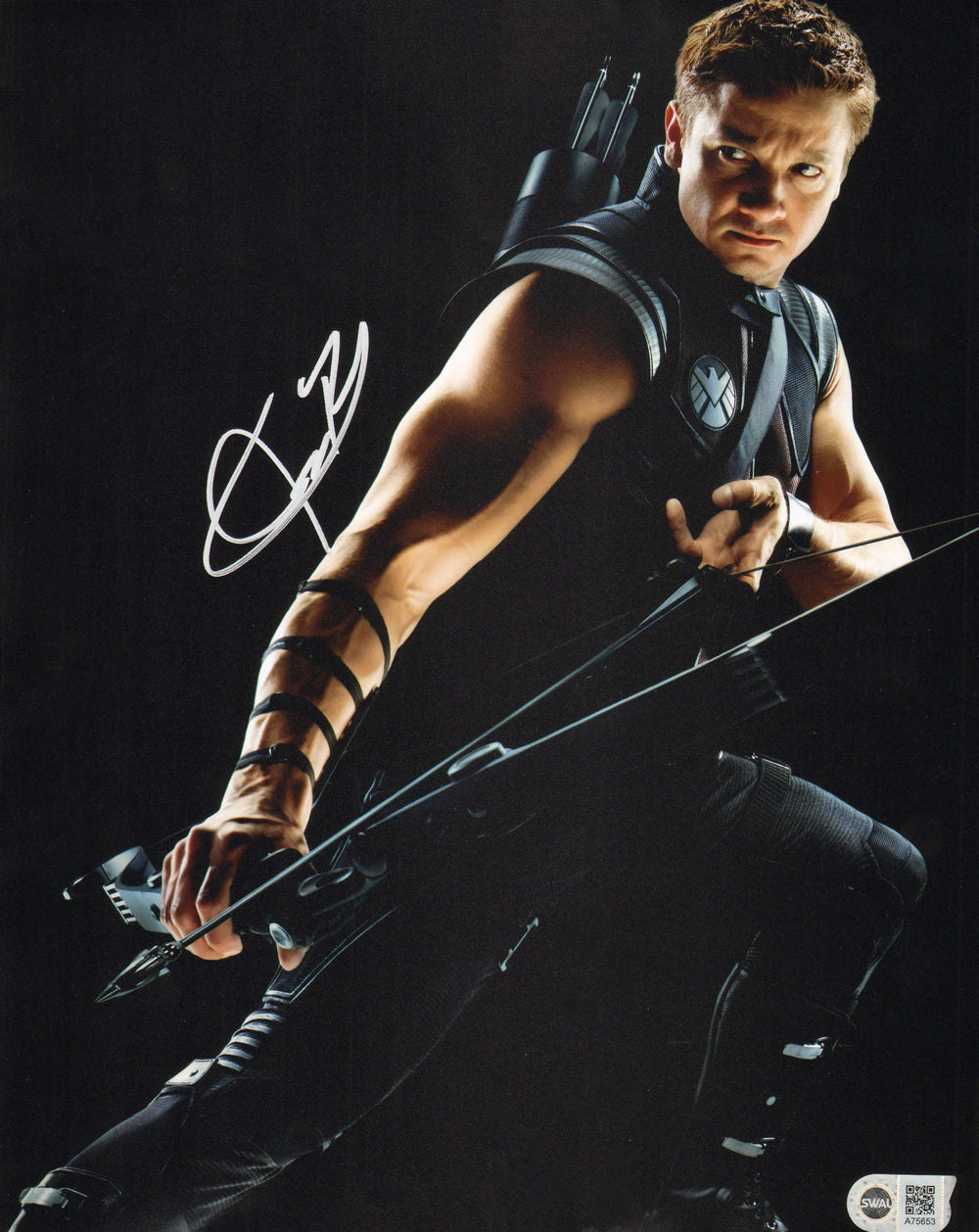 Jeremy Renner as Hawkeye in The Avengers (SWAU) Signed 11x14 Photo