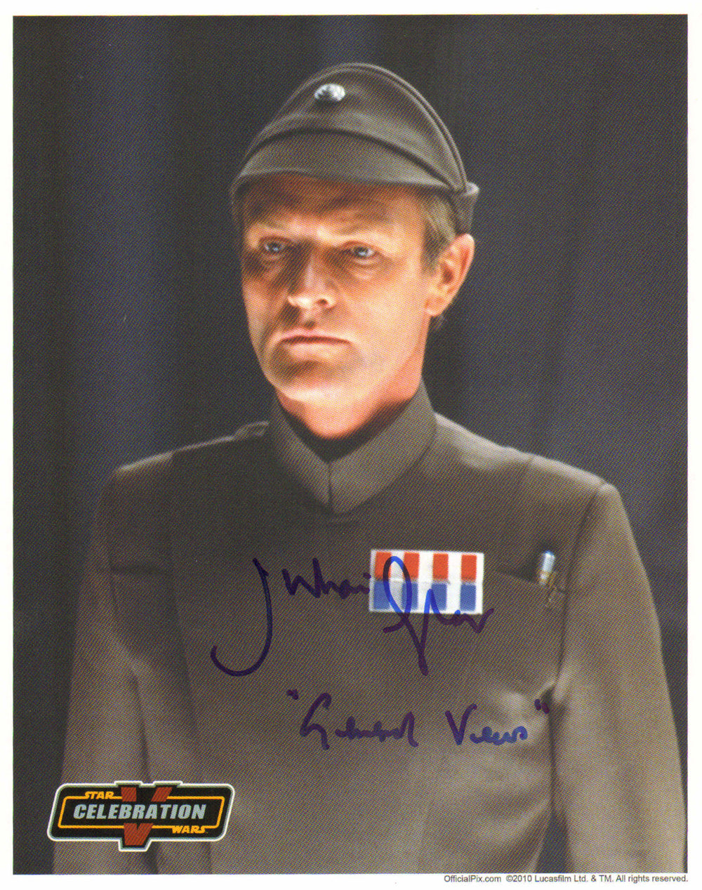 Julian Glover as General Veers in Star Wars: The Empire Strikes Back Signed (Official Pix Celebration V) 8x10 Photo with Character Name