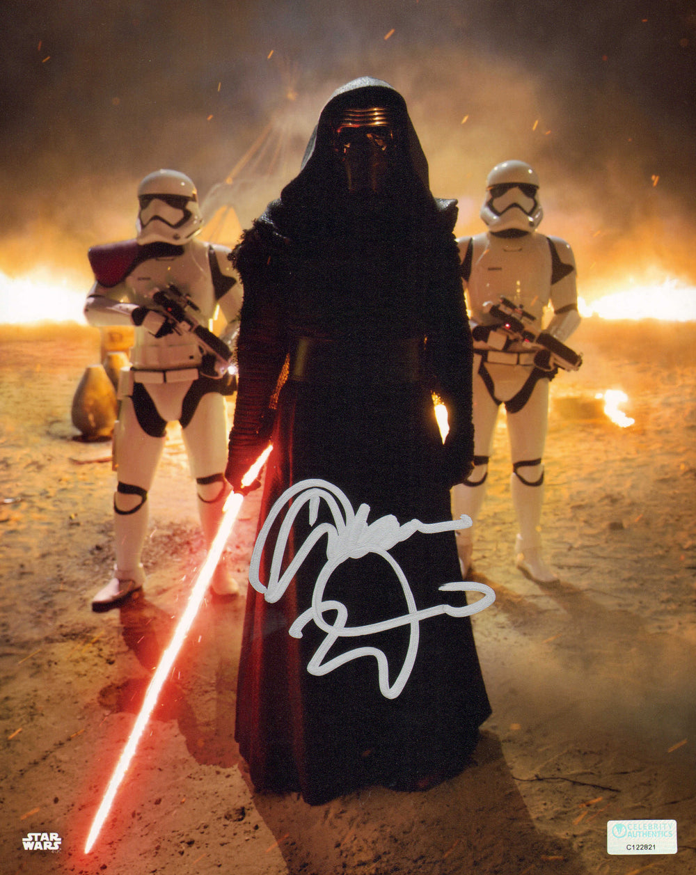 Adam Driver as Kylo Ren in Star Wars: The Force Awakens (Celebrity Authentics) Signed 8x10 Photo