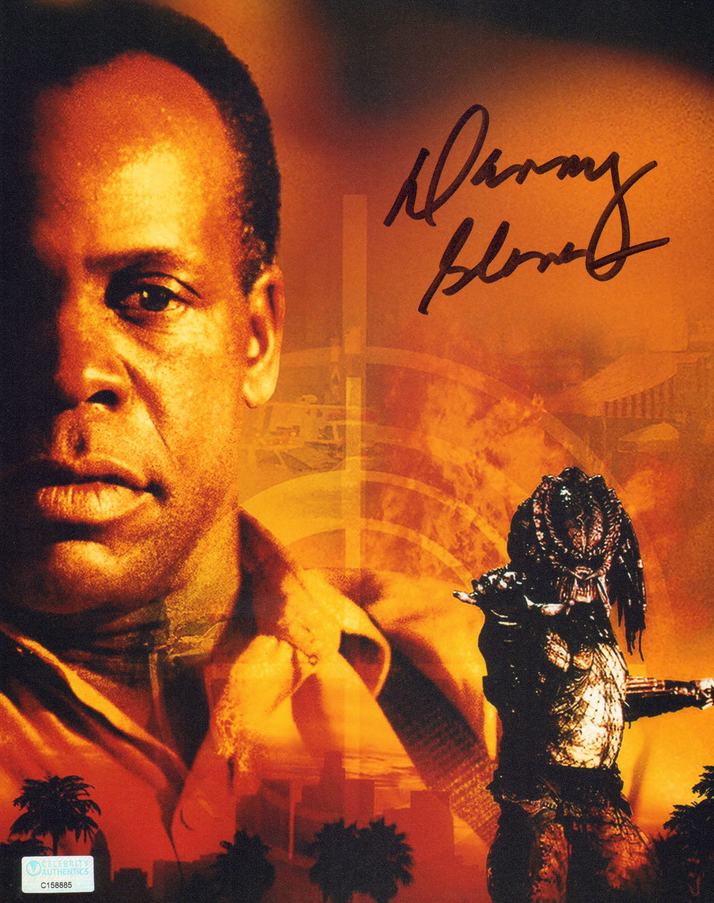 Danny Glover as Lieutenant Mike Harrigan in Predator 2 (Celebrity Authentics) Signed 8x10 Photo