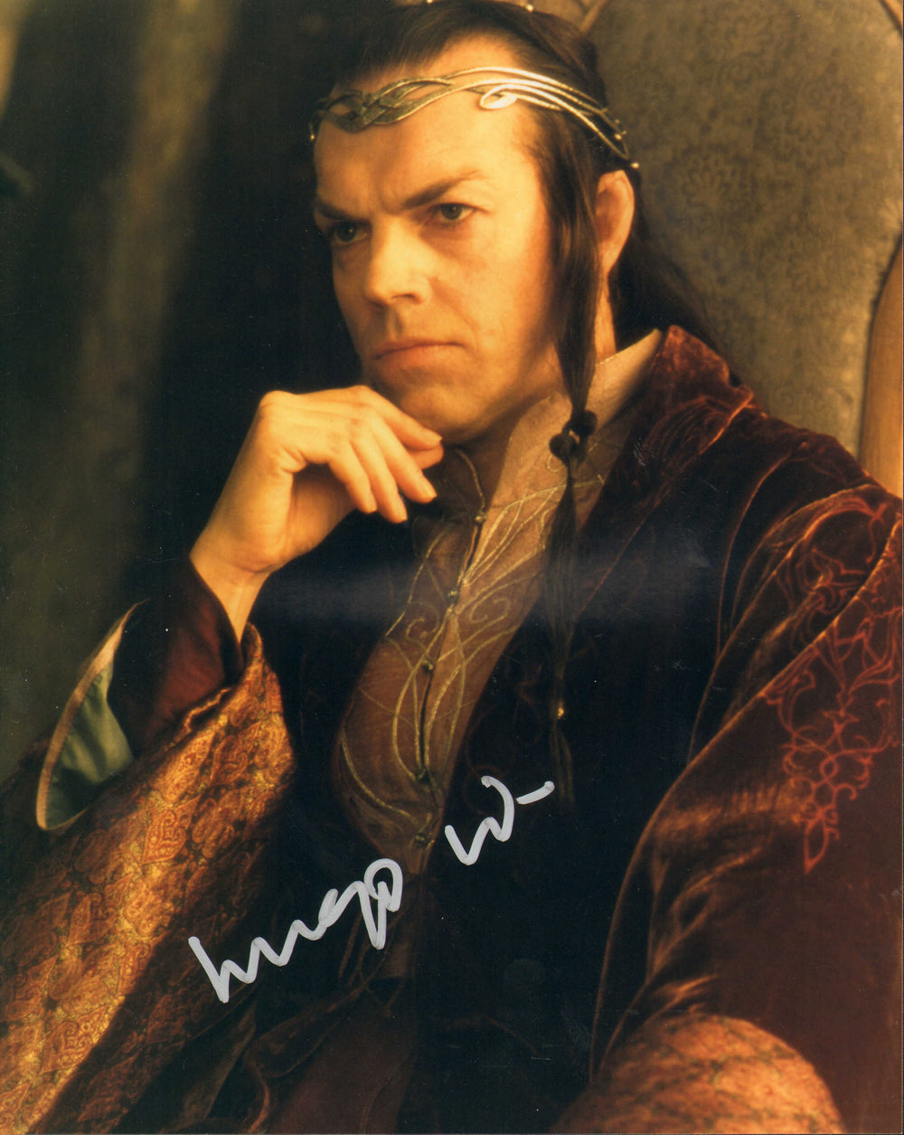 Hugo Weaving as Elrond in The Lord of the Rings: The Fellowship of the Ring Signed 8x10 Photo