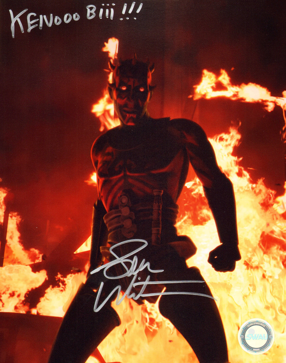 Sam Witwer as Darth Maul in Star Wars: The Clone Wars (SWAU) Signed 8x10 Photo with Quote