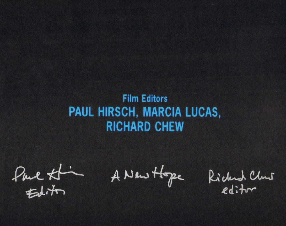 Paul Hirsch & Richard Chew Academy Award Winning Editors of Star Wars: A New Hope Signed 8x10 Photo