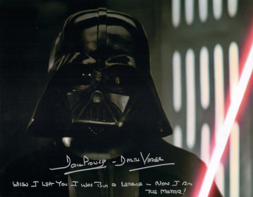 Dave Prowse as Darth Vader in Star Wars: A New Hope Signed 11x14 Photo with Character Name & Great Long Quote