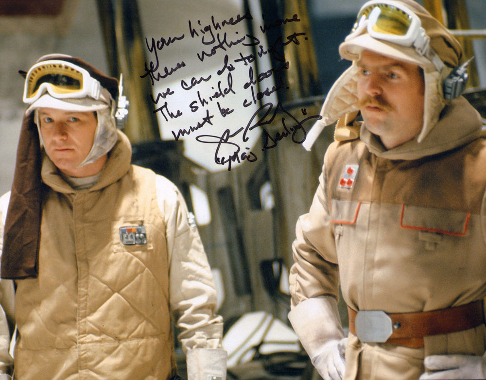 John Ratzenberger as Rebel Force Major Derlin in Star Wars: The Empire Strikes Back (Coolwaters) Signed 11x14 Photo with Character Name & Quote