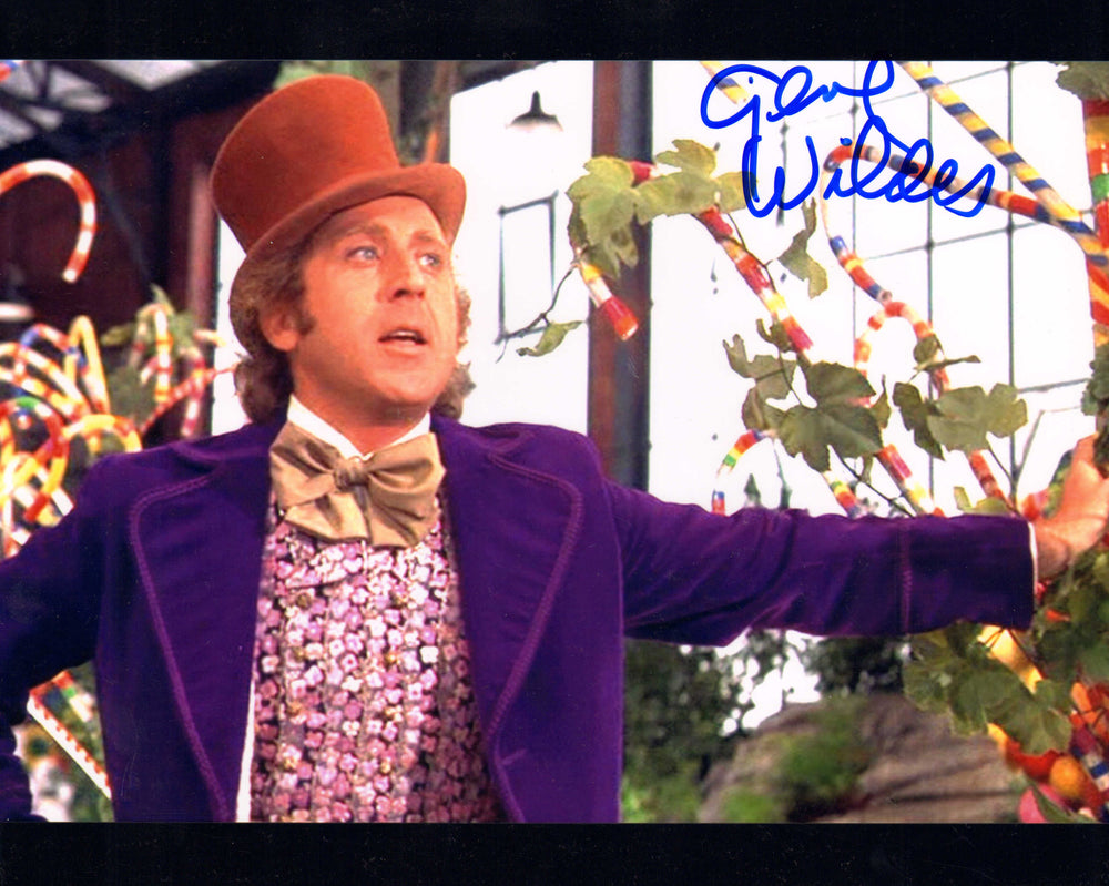 Gene Wilder as Willy Wonka in Willy Wonka & the Chocolate Factory Signed 8x10 Photo