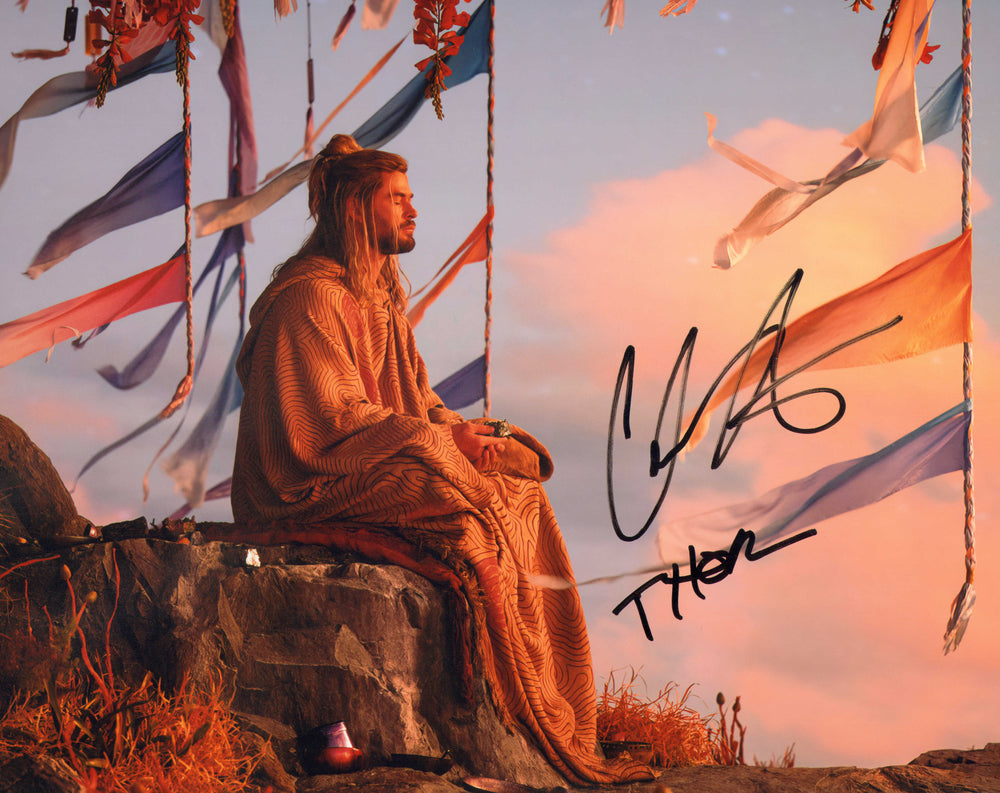 Chris Hemsworth as Thor in Thor: Love & Thunder Signed 11x14 Photo with Character Name