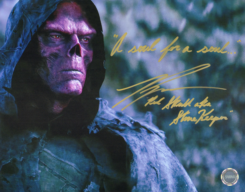 Ross Marquand as Stonekeeper Red Skull in Avengers: Infinity War (SWAU) Signed 11x14 Photo with Character Name & Quote