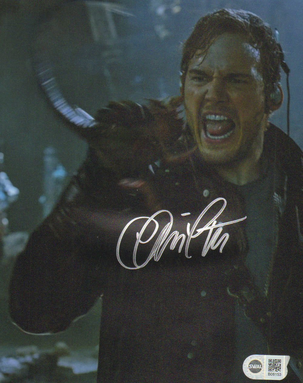 Chris Pratt as Peter Quill / Star-Lord in Guardians of the Galaxy (SWAU) Signed 8x10 Photo
