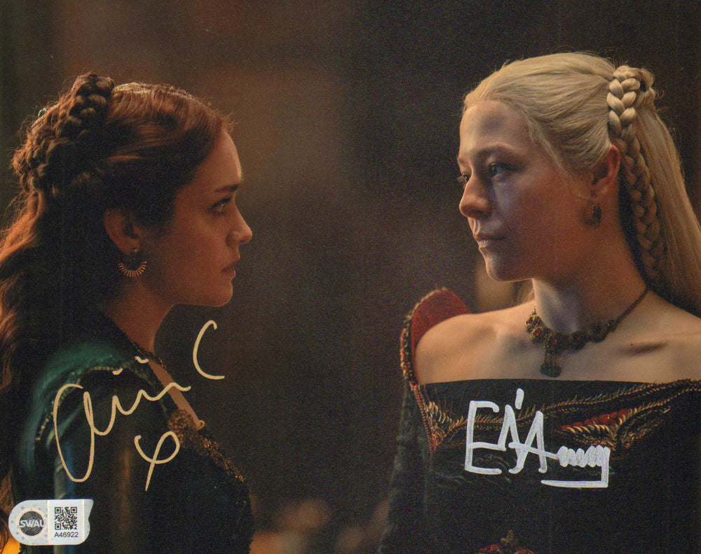 Emma D’Arcy as Princess Rhaenyra Targaryen & Olivia Cooke as Alicent Hightower in HBO's House of the Dragon (SWAU) Signed 8x10 Photo