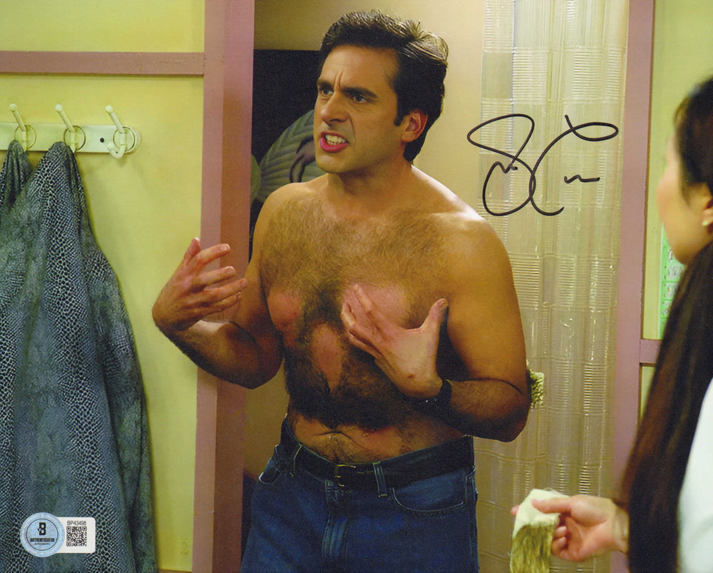 Steve Carell as Andy Stitzer in The 40-Year-Old Virgin (Beckett) Signed 8x10 Photo