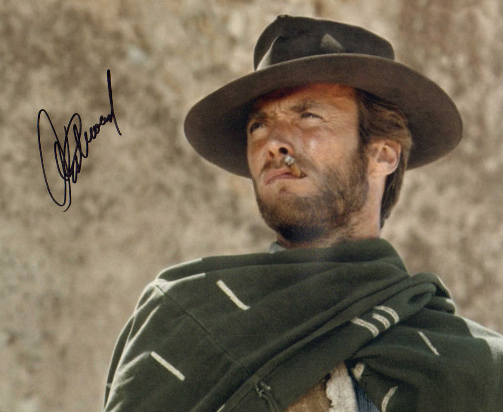 Clint Eastwood as Man With No Name in For A Few Dollars More Signed 10x12 Photo