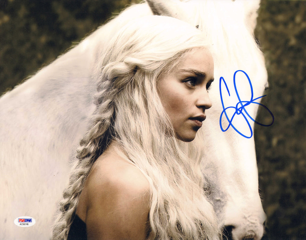 Emilia Clarke as Daenerys Targaryen in Game of Thrones (PSA) Signed 11x14 Photo