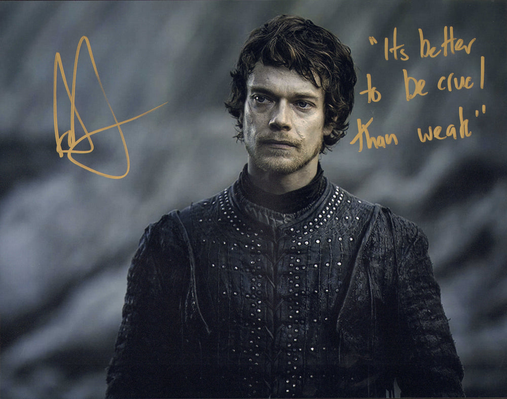 Alfie Allen as Theon Greyjoy in Game of Thrones Signed 11x14 Photo with Quote