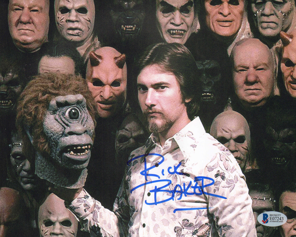 Rick Baker Make-Up Artist of Alien Masks Behind the Scenes of Star Wars: A New Hope (Beckett) Signed 8x10 Photo