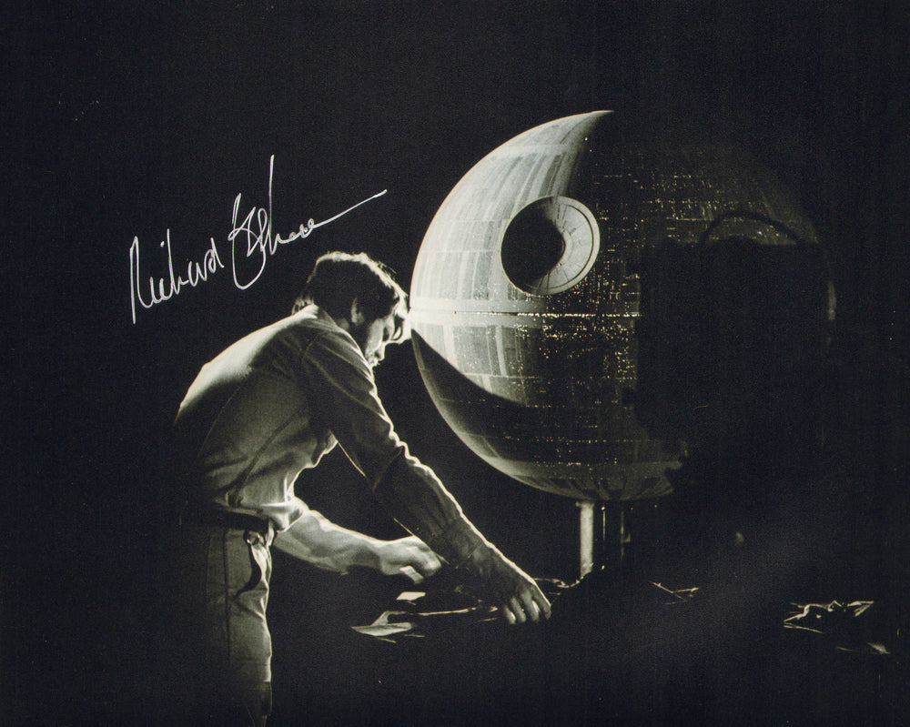 Richard Edlund with Death Star Behind the Scenes of Star Wars Signed 8x10 Photo