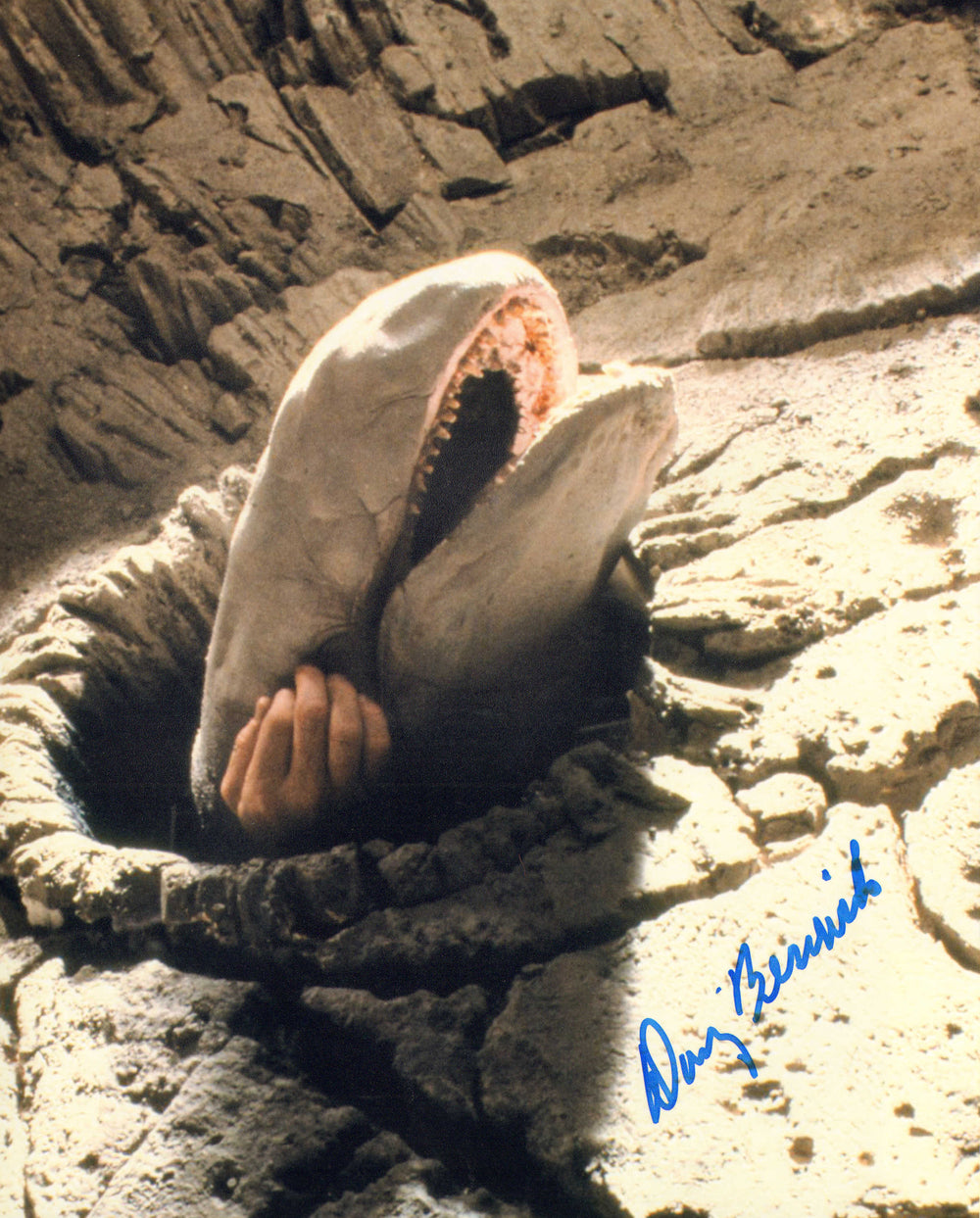 Doug Beswick with Asteroid Worm Behind the Scenes of Star Wars Signed 8x10 Photo