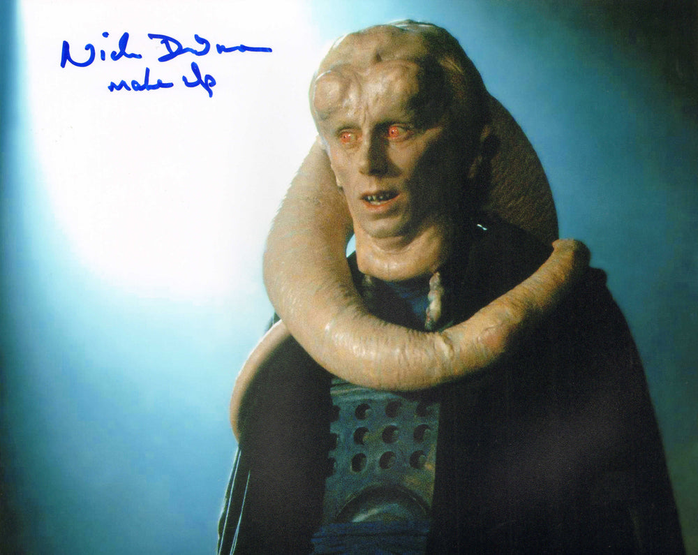 Nick Dudman Make-up Effects & Creature Designer for Bib Fortuna in Star Wars Episode I: The Phantom Menace Signed 8x10 Photo