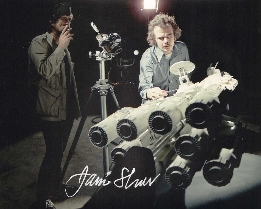 Jamie Shourt ILM Visual Effects Artist with Tantive IV Model Behind the Scenes of Star Wars: A New Hope Signed 8x10 Photo