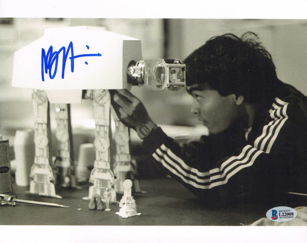 Nilo Rodis Jamero with AT-AT Model Behind the Scenes of Star Wars (Beckett) Signed 8x10 Photo