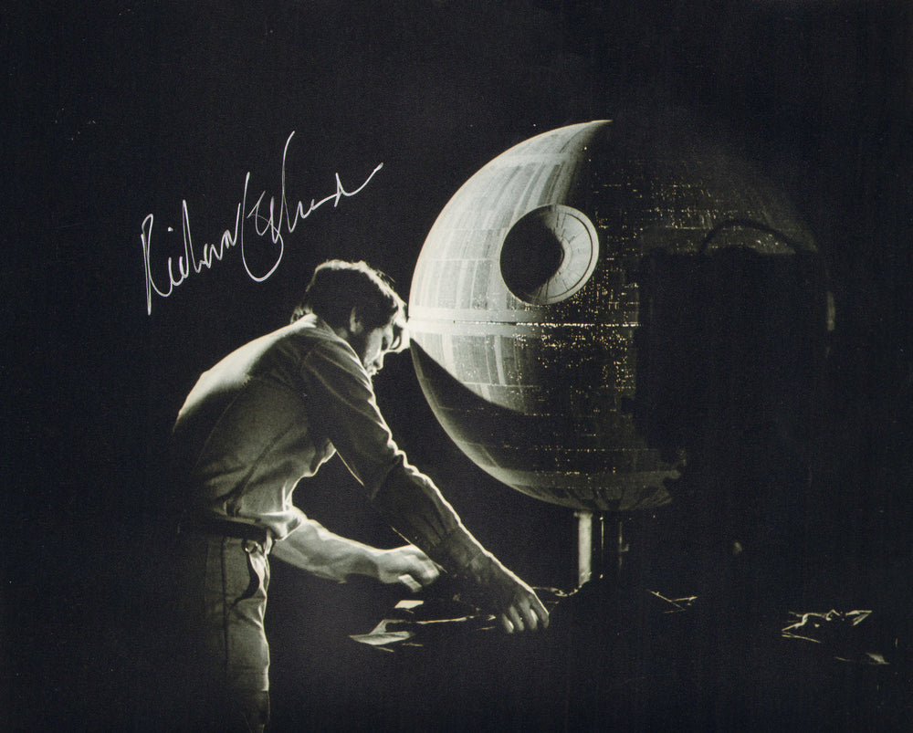 Richard Edlund with Death Star Behind the Scenes of Star Wars Signed 8x10 Photo