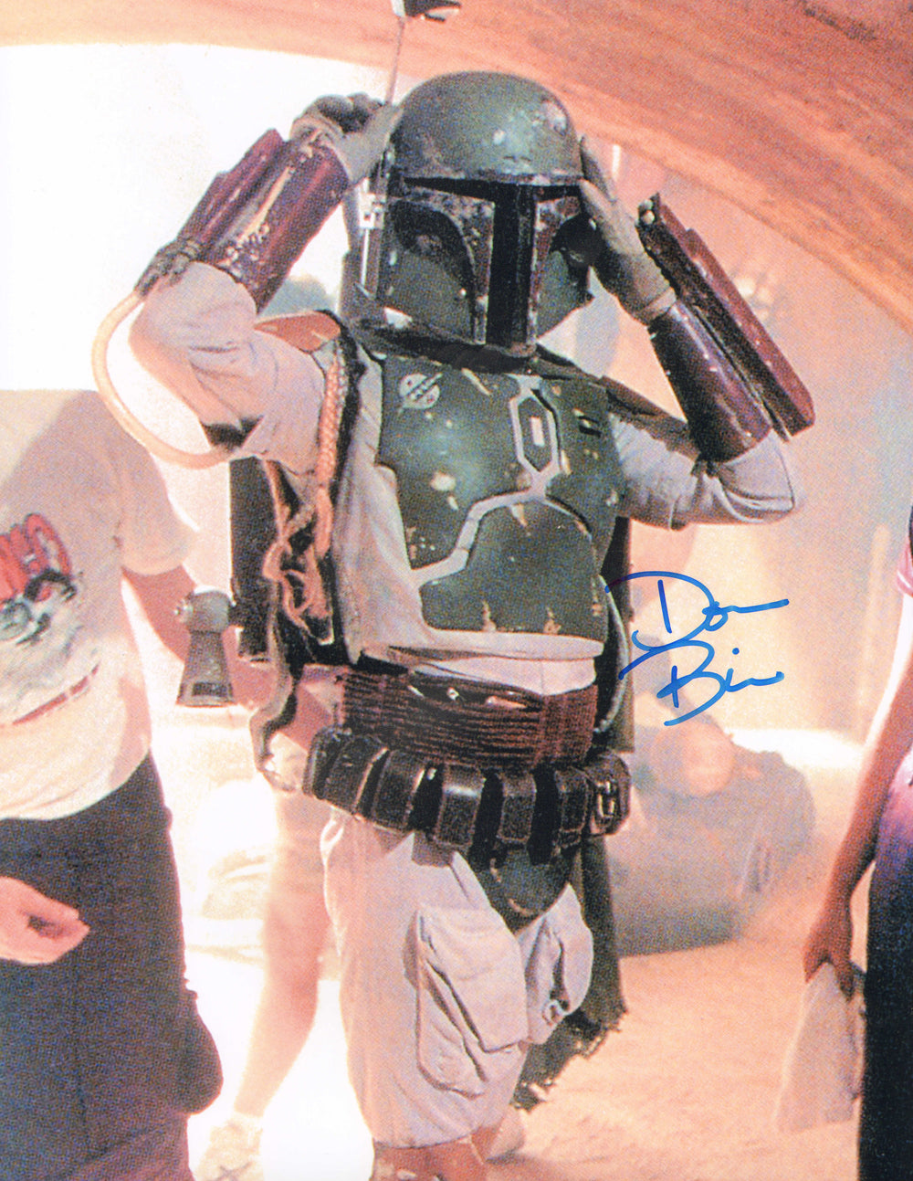 Don Bies as Boba Fett Behind the Scenes of Star Wars: Return of the Jedi Signed 11x14 Photo