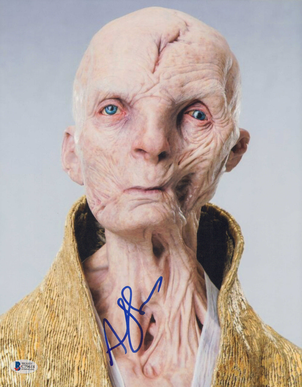 Andy Serkis as Supreme Leader Snoke in Star Wars: The Last Jedi (Beckett) Signed 11x14 Photo