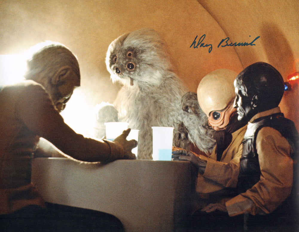 Doug Beswick ILM Visual Effects Artist with Alien Masks Behind the Scenes of Star Wars: A New Hope Signed 10x14 Photo