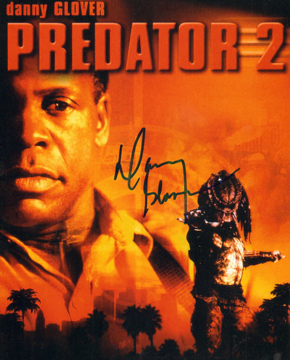 Danny Glover as Detective-Lietenant Mike Harrigan in Predator 2 Signed 8x10 Photo