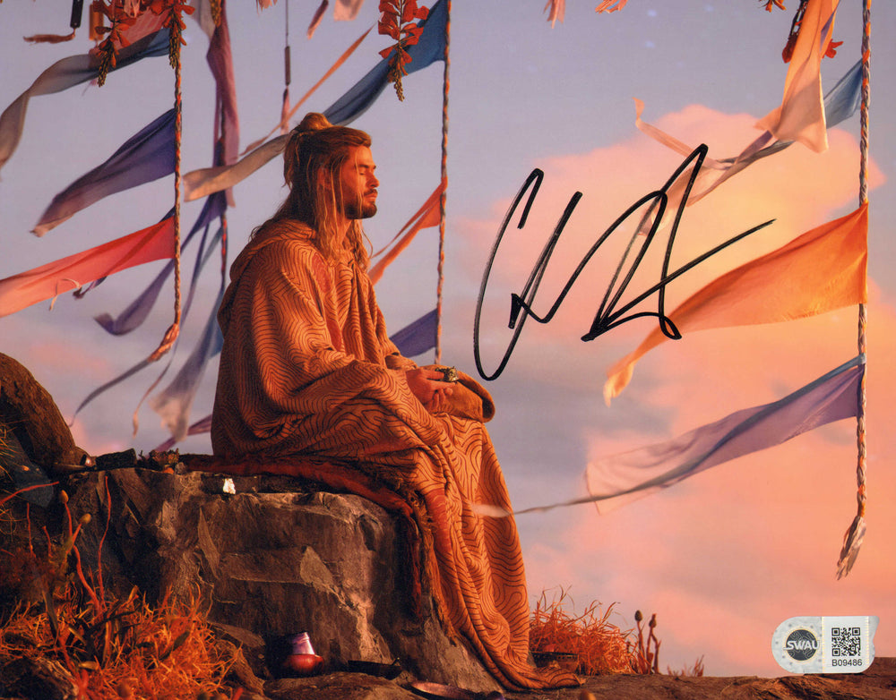 Chris Hemsworth as Thor Meditating in Thor: Love & Thunder (SWAU) Signed 8x10 Photo
