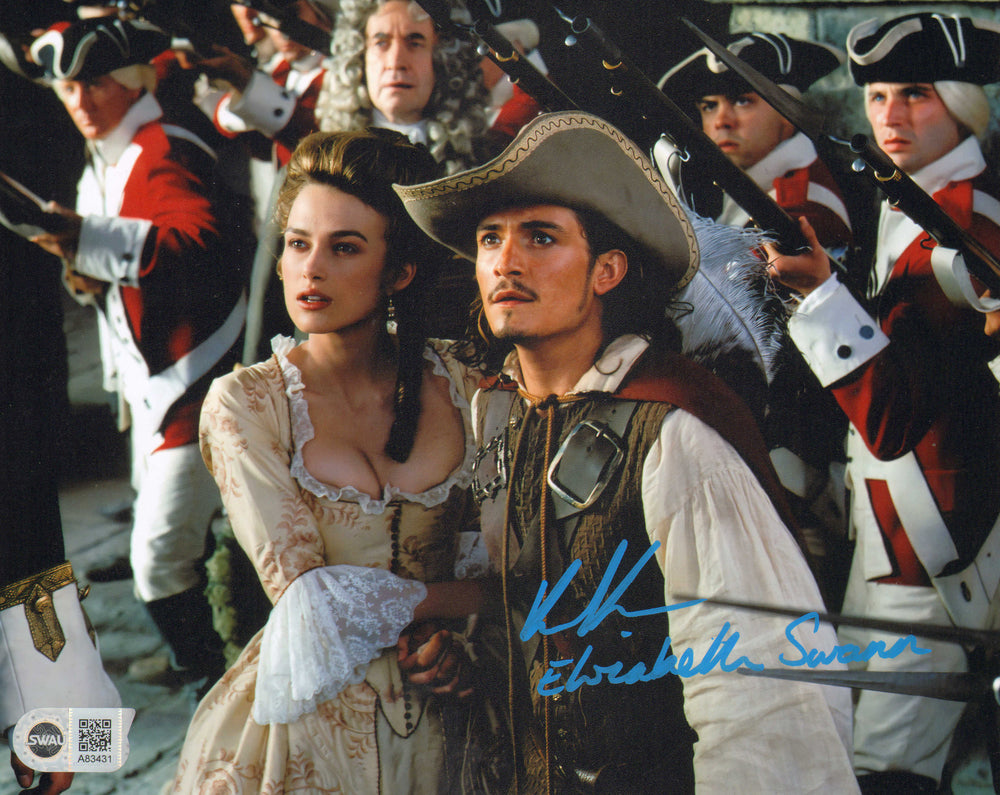 Keira Knightley as Elizabeth Swann in Pirates of the Caribbean: The Curse of the Black Pearl (SWAU) Signed 8x10 Photo with Character Name