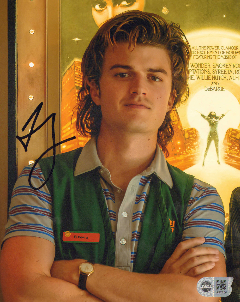 Joe Keery as Steve Harrington in Stranger Things (SWAU) Signed 8x10 Photo