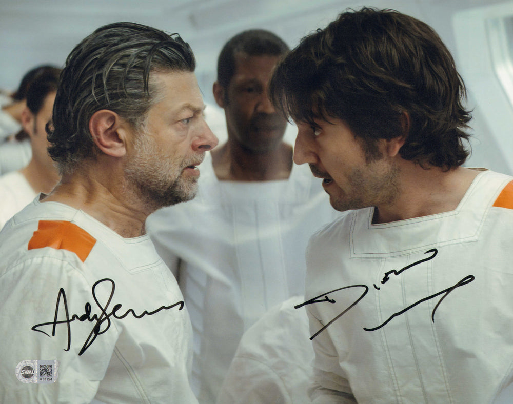 Andy Serkis as Kino Loy & Diego Luna as Cassian Andor in Star Wars: Andor (SWAU) Signed 11x14 Photo