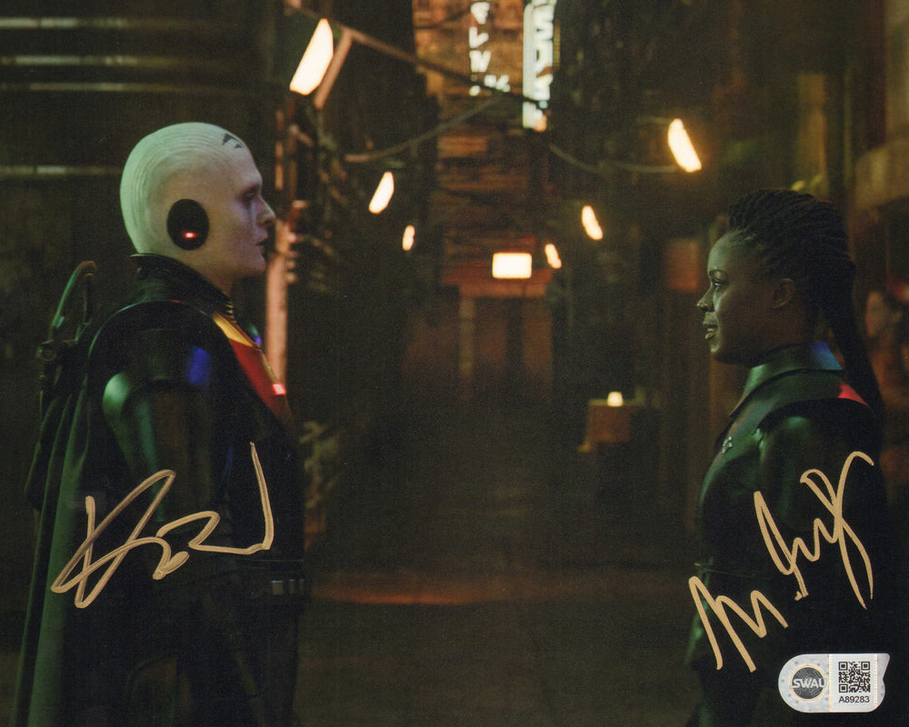 Moses Ingram as Reva & Rupert Friend as the Grand Inquisitor in Star Wars: Obi-Wan Kenobi (SWAU) Signed 8x10 Photo
