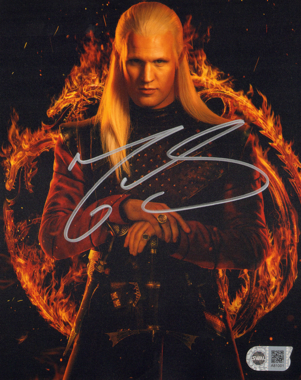 Matt Smith as Daemon Targaryen in HBO's House of the Dragon (SWAU) Signed 8x10 Photo