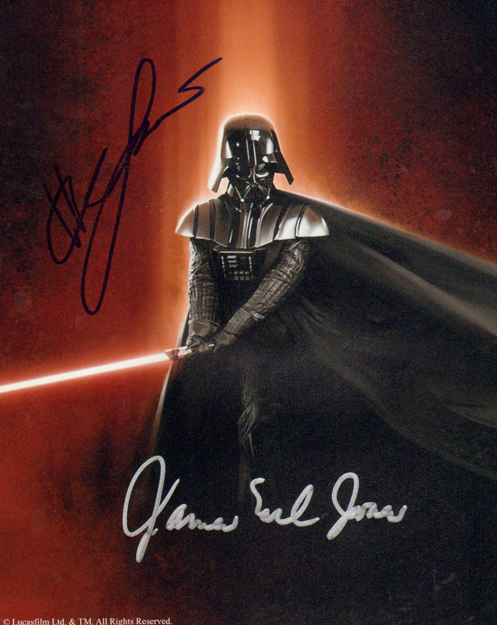 James Earl Jones & Hayden Christensen as Darth Vader in Star Wars Episode III: Revenge of the Sith Signed 8x10 Photo