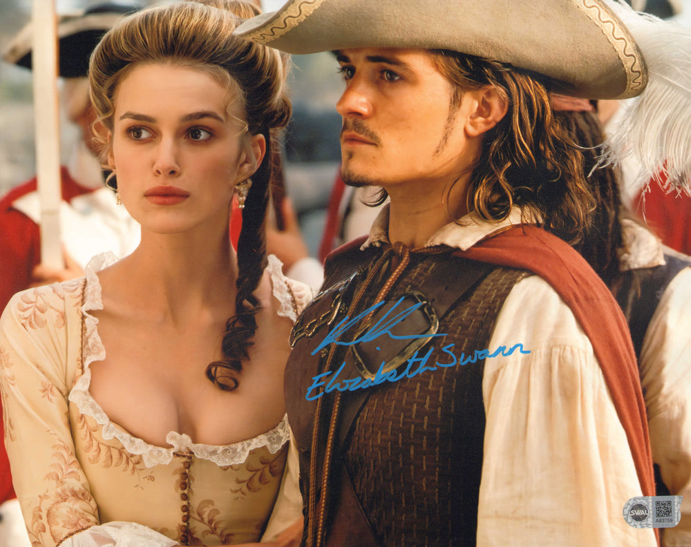 Keira Knightley as Elizabeth Swann in Pirates of the Caribbean: The Curse of the Black Pearl (SWAU) Signed 11x14 Photo with Character Name