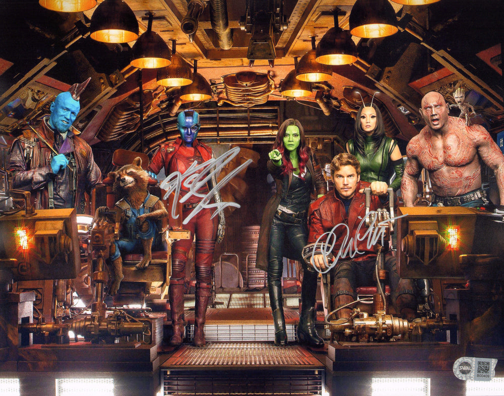 Chris Pratt as Star-Lord & Karen Gillan as Nebula in Guardians of the Galaxy Vol. 2 (SWAU) Signed 11x14 Photo