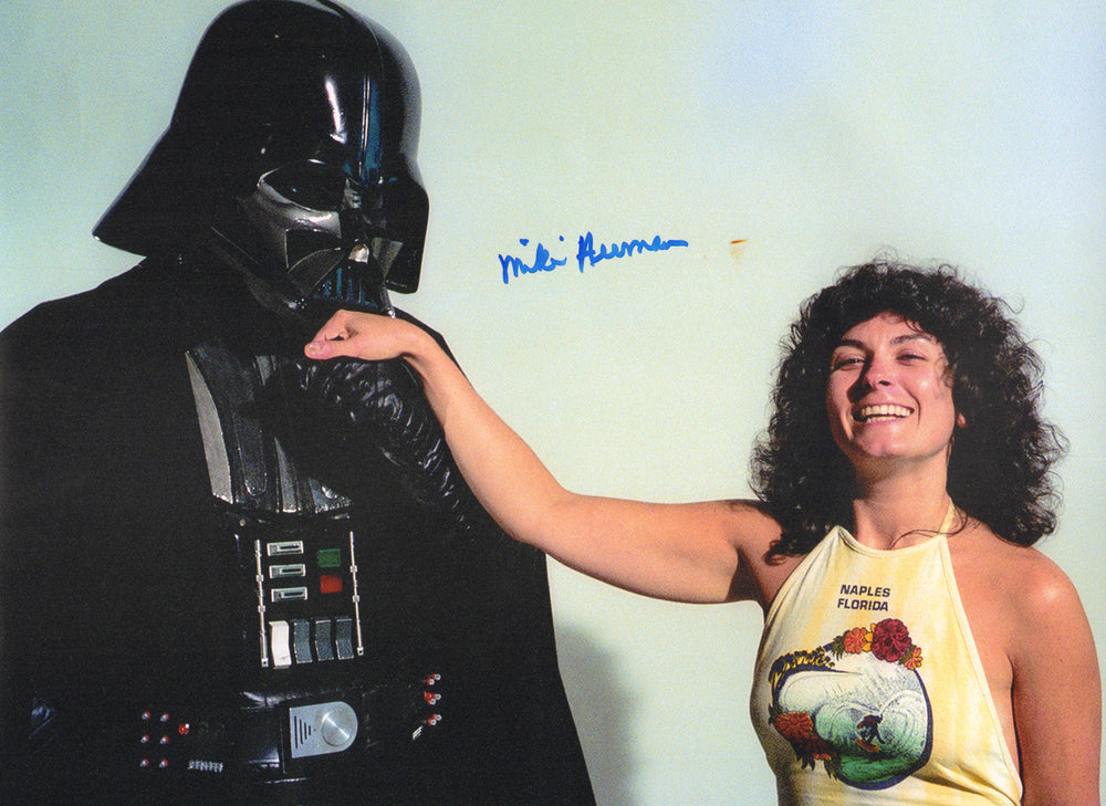 Miki Herman with Darth Vader Behind the Scenes of Star Wars Signed 11x14 Photo