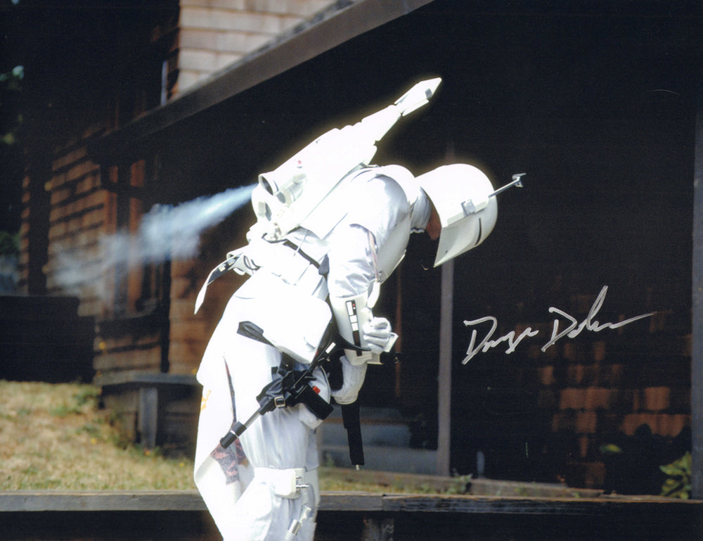 Duwayne Dunham Boba Fett White Prototype Stand-In Behind the Scenes of Star Wars: The Empire Strikes Back Signed 11x14 Photo