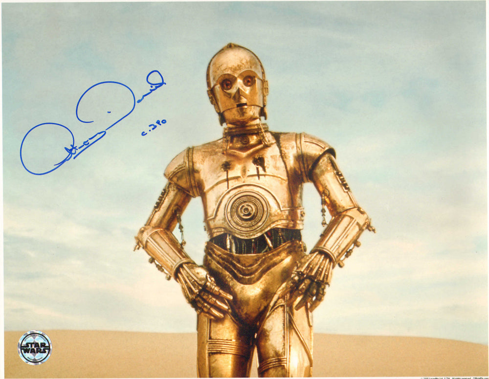 Anthony Daniels as C-3PO in Star Wars: A New Hope (Official Pix) Signed 11x14 Photo