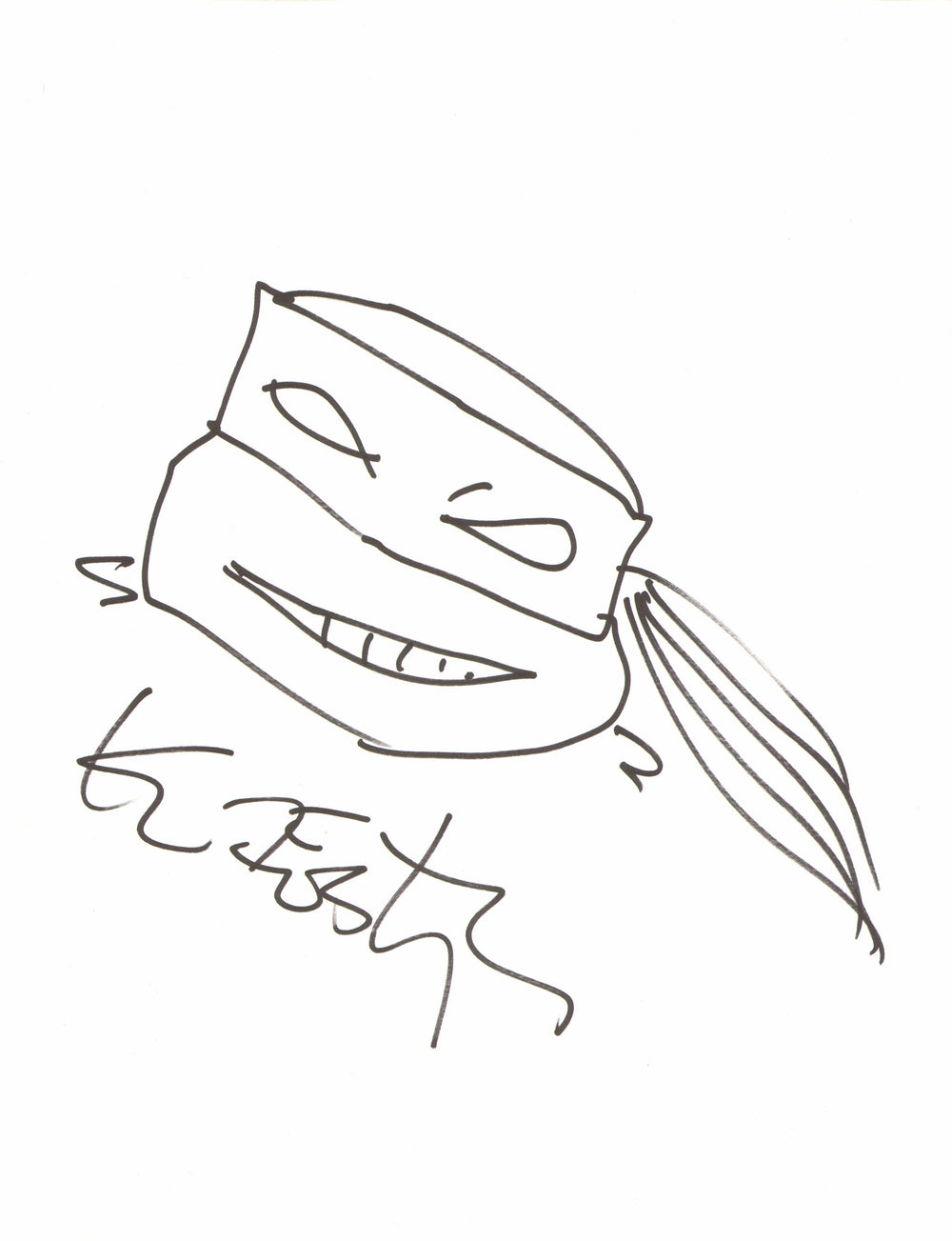 Teenage Mutant Ninja Turtles Original Art Drawing by Comic Book Co-Creator: Kevin Eastman