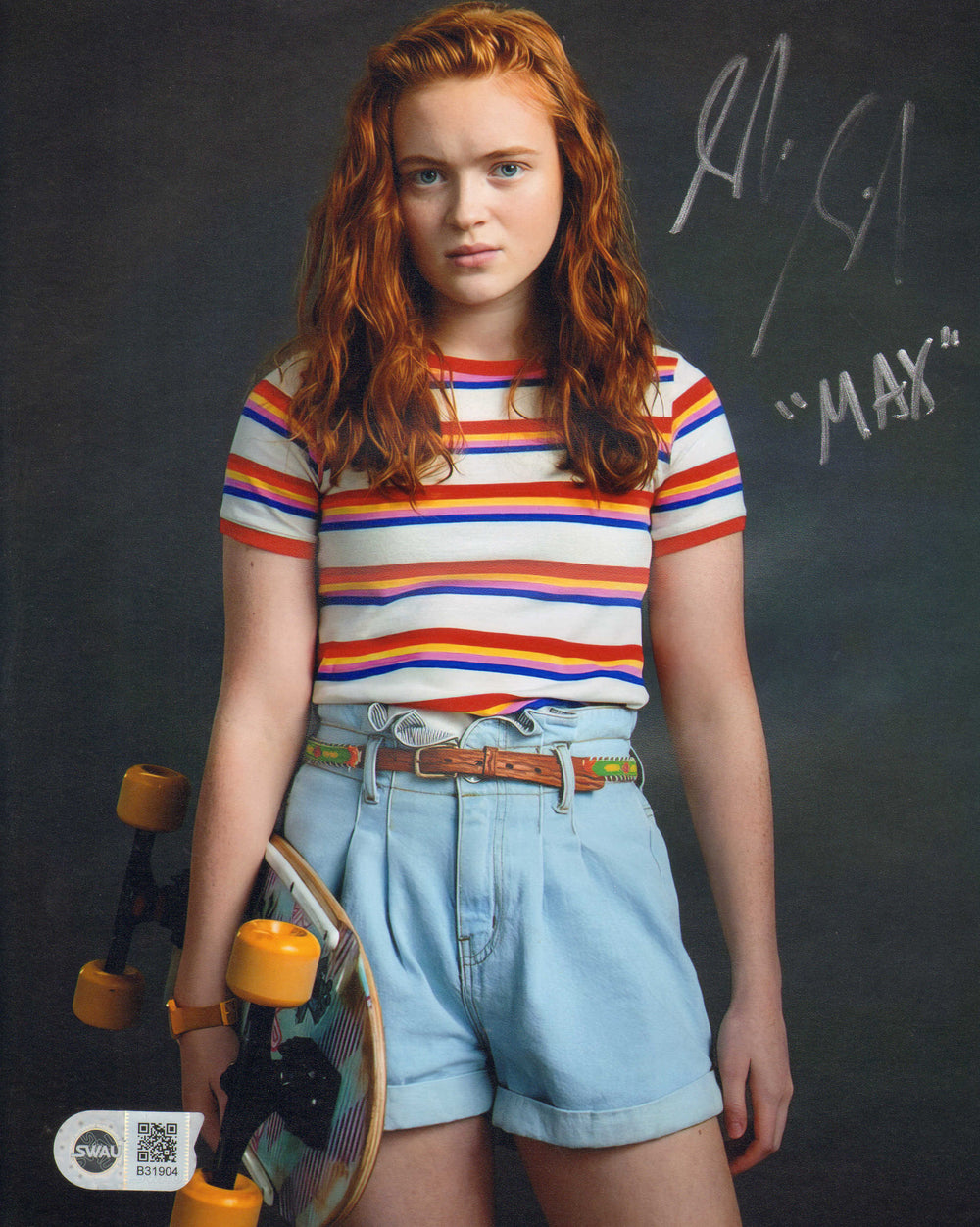 セイディーシンク ストレンジャーシングス マックス SWAU直筆サイン セイディーシンク ストレンジャーシングス マックス SWAU直筆サイン