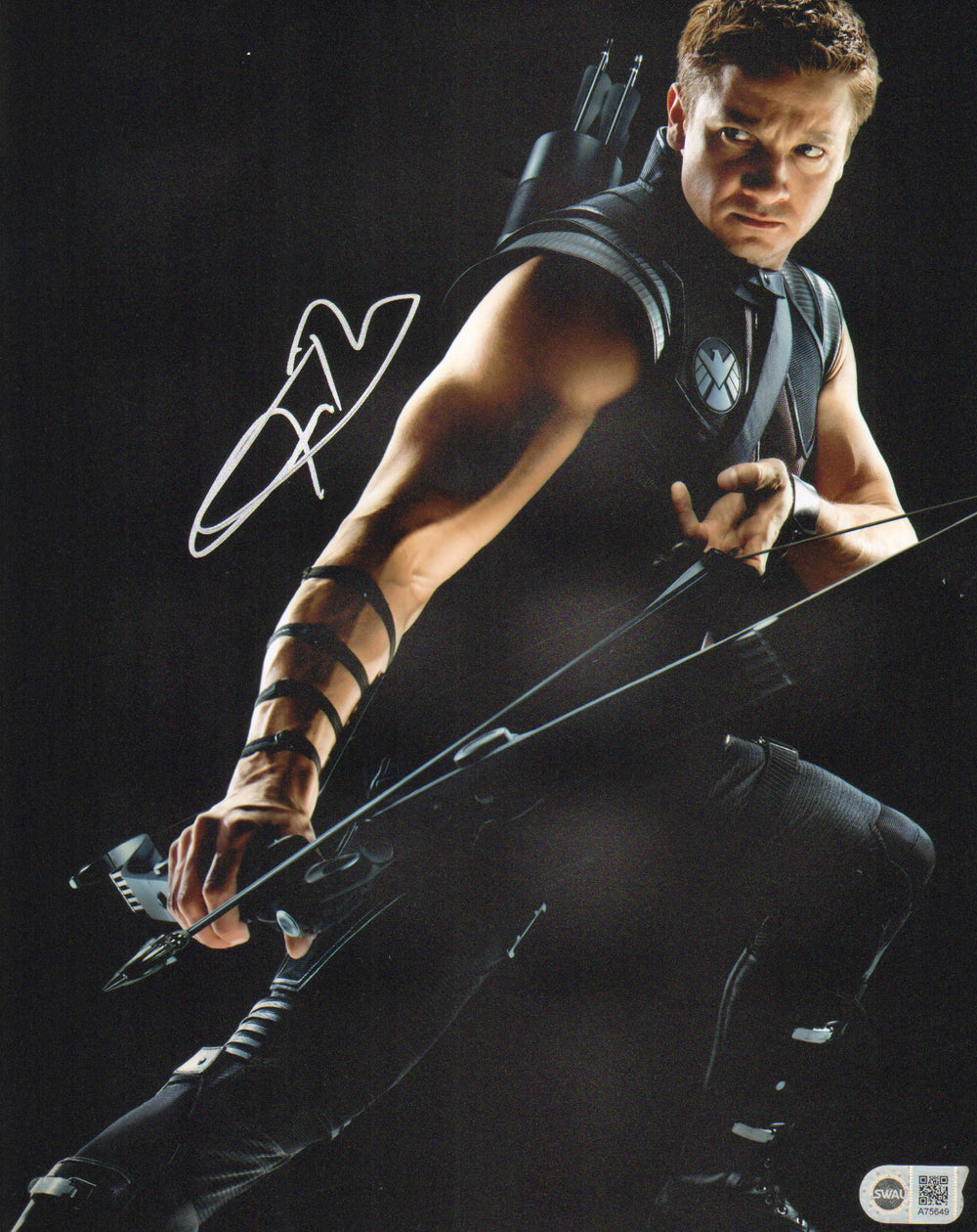 Jeremy Renner as Hawkeye in The Avengers (SWAU) Signed 11x14 Photo