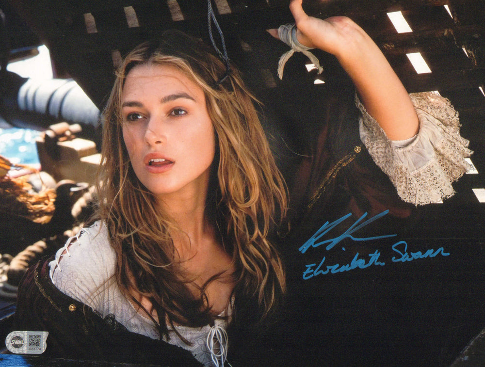 Keira Knightley as Elizabeth Swann in Pirates of the Caribbean: The Curse of the Black Pearl (SWAU) Signed 11x14 Photo with Character Name