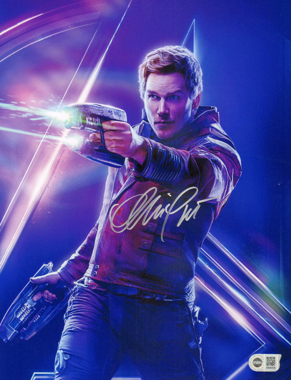 Chris Pratt as Star-Lord in Avengers: Infinity War (SWAU) Signed 11x14 Photo