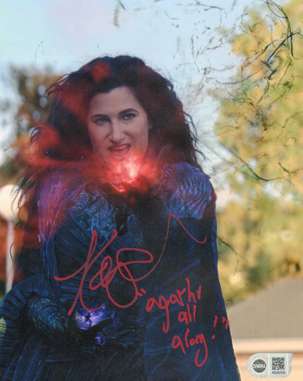 Kathryn Hahn as  Agatha Harkness in WandaVision (SWAU) Signed 8x10 Photo with 