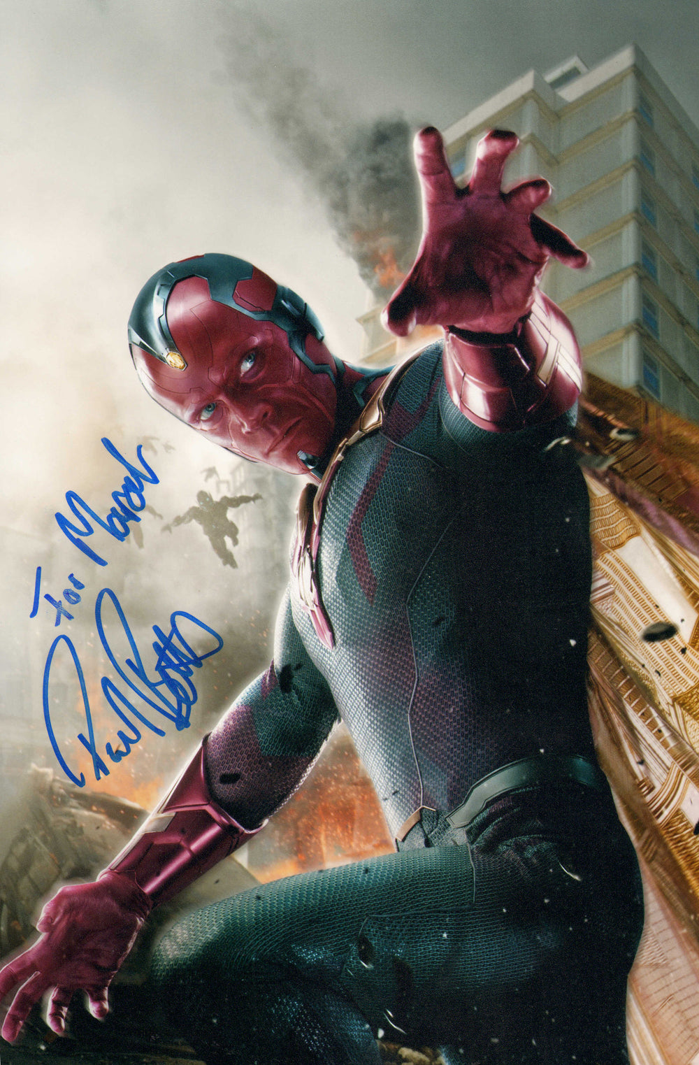 Paul Bettany as Vision in Avengers: Age of Ultron Signed 8x12 Photo